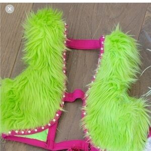 Hot pink and lime green custom costume vest